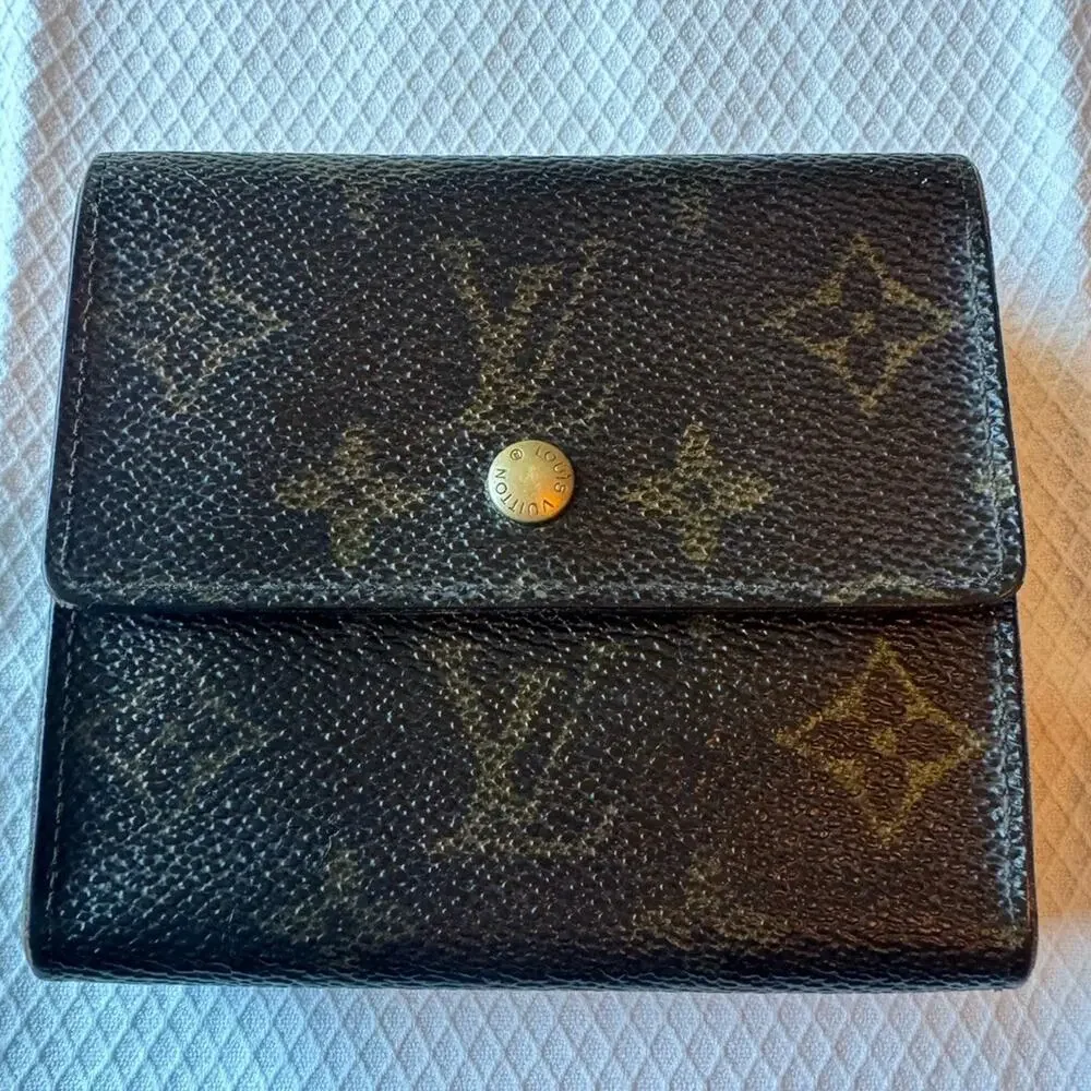 LV double snap Elise wallet billfold vintage monogram